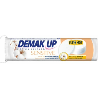 Afbeelding van Demak Up Wattenpads Sensitive 64 stuks
