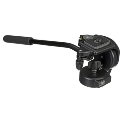 Afbeelding van Manfrotto 128RC Testa Fluida a Base Piatta, Attacco Rapido Controbilanciamento Fisso, per video con DSLR en videocamera, in alluminio, zwart