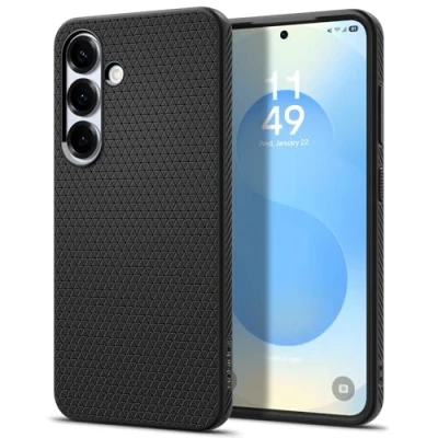 Afbeelding van Spigen Liquid Air beschermhoes compatibel met Samsung Galaxy S25 Plus, mat zwart
