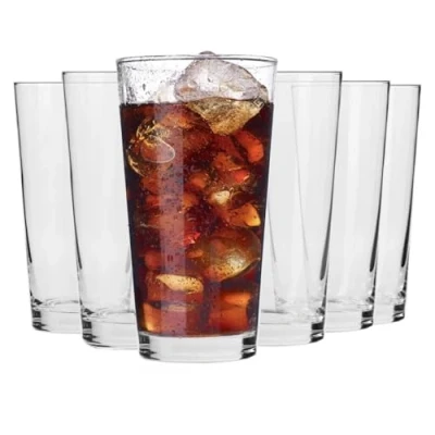 Afbeelding van KROSNO Water Sap Drinkglazen Set van 6 350 ml Pure Collectie Kristalglas Perfect voor Thuis, Restaurants en Feesten Vaatwasser Veilig