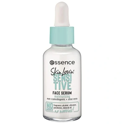 Afbeelding van essence cosmetics Skin Lovin&#039; SENSITIVE FACE Wit geconcentreerd serum voor de gevoelige huid, rustgevend, primer, gladmakend, voedend, natuurlijk, veganistisch, geurvrij (30 ml)