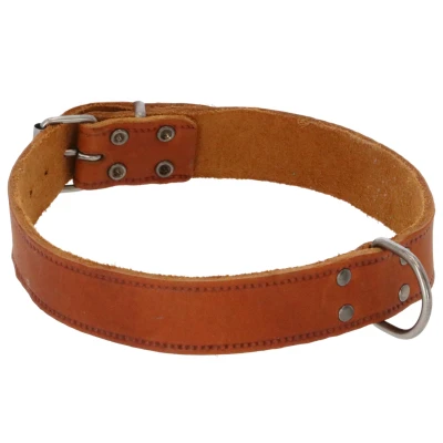 Afbeelding van Adori Halsband Vetleder Met Print Cognac Hondenhalsband 60x3.0 cm