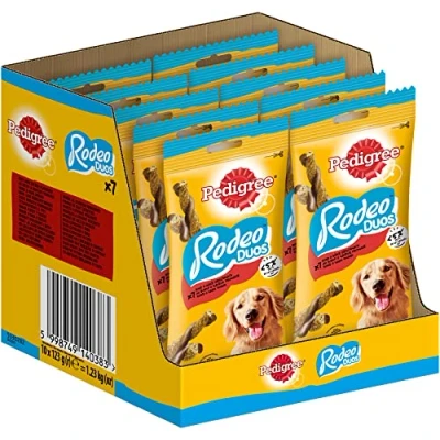 Afbeelding van 10x Pedigree Rodeo Kauwsticks Duo Rund en Kaas 123 gr