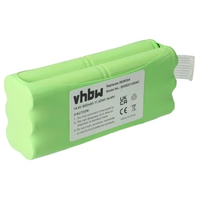 Afbeelding van vhbw Batterij robotstofzuiger (800 mAh, 14,4 V, NiMH) compatibel met Dirt Devil Libero M606 1, 2, 3, 4, vervanging voor 0606004