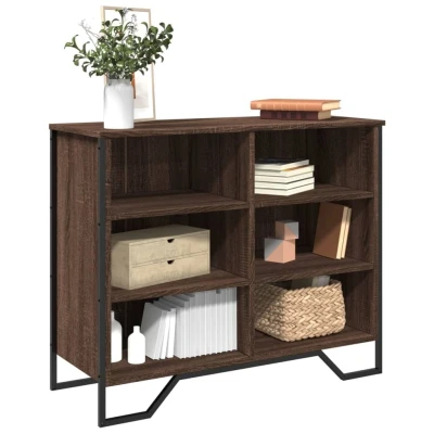 Afbeelding van Dressoir 91x35,5x74,5 cm bewerkt hout bruin eikenkleur