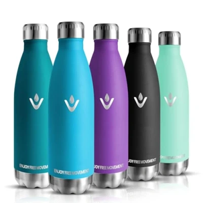 Image de bouteille isotherme 500 ml d&#039;eau en acier inoxydable, pour école, cyclisme, travail boissons chaudes pendant 12 heures et froides 24