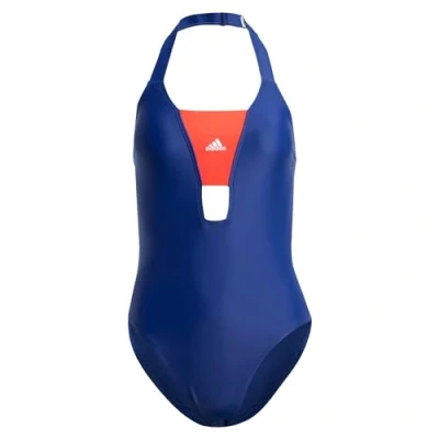 Afbeelding van adidas Sportswear Colorblock Badpak, Dames, Maat: 40, Dark blue bright red