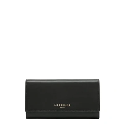 Afbeelding van LIEBESKIND BERLIN Leren Portemonnee Kodiaq Sheep Hilla Valentina Wallet Black Zwart