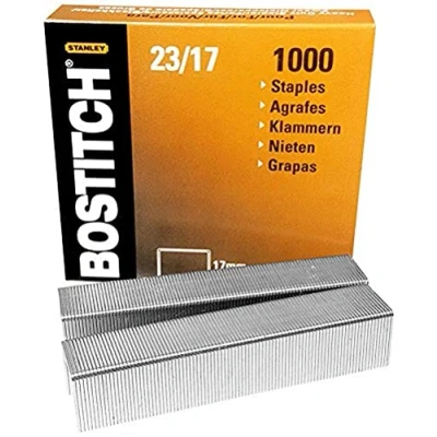 Afbeelding van Bostitch nietjes 23 17 1M, mm, verzinkt, voor 00540, HD 23L17, 12F