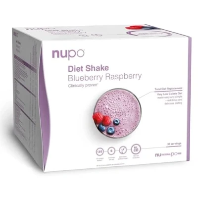 Afbeelding van Nupo Dieet Shake Blueberry Raspberry Value Pack 30 x 32 gram Snel afvallen zonder poespas!