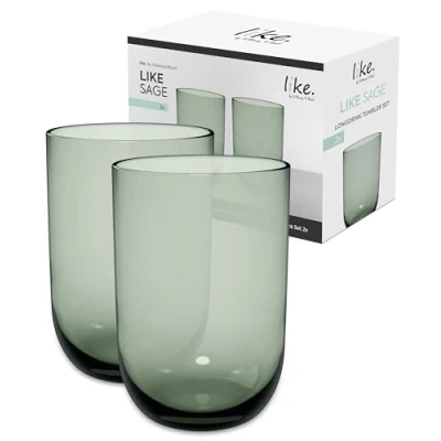 Afbeelding van Villeroy &amp; Boch Longdrinkbecher, Set 2tlg. 8x1 Legergroen