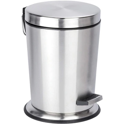 Afbeelding van Wenko Pedaalemmer 5 Liter 29,5 Cm Rvs Zilver