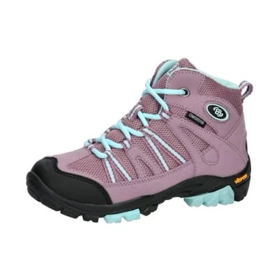 Afbeelding van Brütting Ohio High uniseks trekking en wandellaarzen, Turkoois roze.