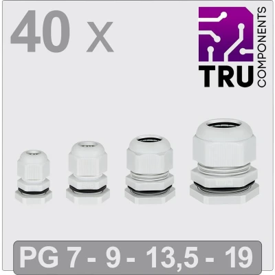 Afbeelding van TRU COMPONENTS TC 13448356 Wartel Polyamide Grijs 40 stuk(s)