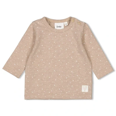 Afbeelding van Feetje Shirt Longsleeve FECAPR24 AOP The Magic Is In You Taupe Melange Maat 44