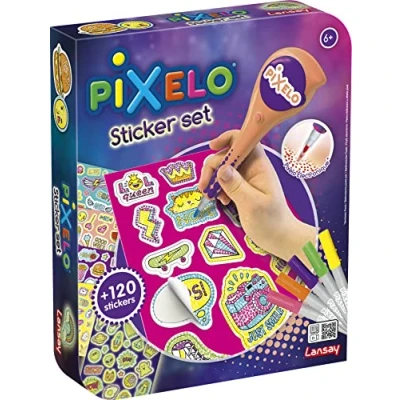 Afbeelding van Pixelo Stickerset tekeningen en kleuren vanaf 6 jaar Lansay