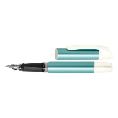 Afbeelding van Online Campus Turquoise kalligrafie vulpen, 0,8 mm, robuuste inktpatronen, navulbaar, voor meisjes / jongens volwassenen