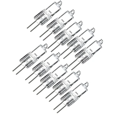Afbeelding van Uadme G4 halogeenlampen, 20 W, 12 V, warmwit, 2700 K, dimbaar, voor fornuisverlichting, waarschuwingslicht, railverlichting, 10 stuks