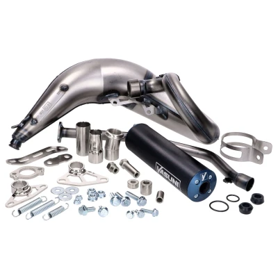 Afbeelding van Uitlaat Yasuni Cross ML Max blauw bovenlangs Aprilia RX, SX en Derbi