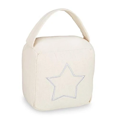 Afbeelding van Relaxdays deurstopper zak deurstop met ster handgreep vintage vloermodel modern beige