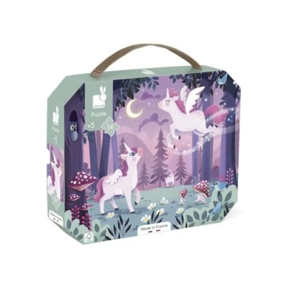 Image de Puzzle en carton Janod Licornes 54 pièces
