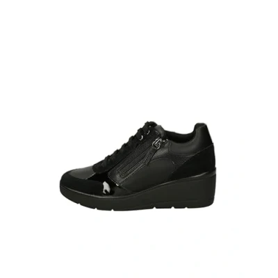 Afbeelding van Geox d Ilde c Damessneakers, zwart.