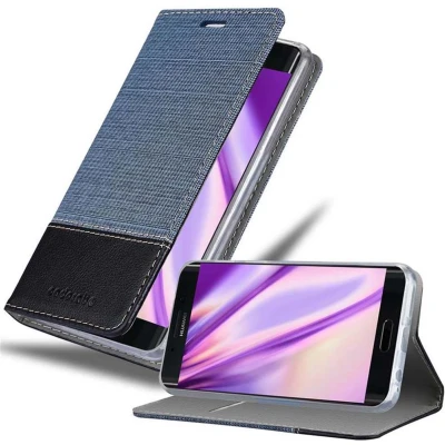 Afbeelding van Cadorabo Hoesje geschikt voor Huawei MATE 9 PRO in DONKERBLAUW ZWART Beschermhoes met magnetische sluiting, standfunctie en kaartvakje Book Case Cover Etui