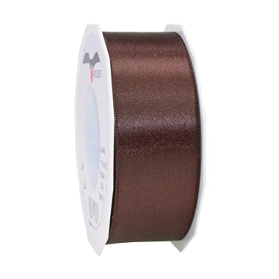 Image de Präsent Ruban Satin Espresso 40 mm de largeur, 25 m long