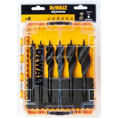 Image de DEWALT DT90238 QZ Jeu de forets à trois goujures vitesse EXTRÊME 152MM (13,16,20,22,25,32 mm) 6 pièces