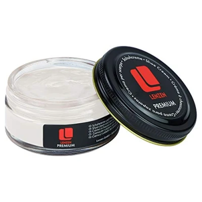 Afbeelding van Lenzen Premium schoencrème, voedende crème voor glad en generfd leer, zilver.