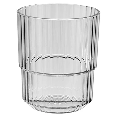 Afbeelding van APS Linea Hoogwaardige Tritan kunststof beker met 0,3 l, BPA vrij, stapelbaar, onbreekbaar, herbruikbaar en vaatwasmachinebestendig, 300 ml, Frans grijs