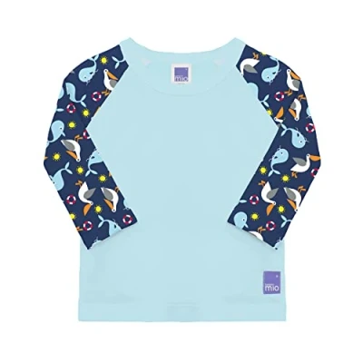 Afbeelding van Bambino Mio, Baby UV bescherming, T shirt, lange mouwen, zonwering UPF40+, blauw (marineblauw), 0 6 maanden
