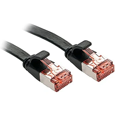Image de Lindy Cordon de raccordement RJ 45 (M) pour 1 m U / FTP (Paire torsadée blindée) CAT 6 sans crochet plat noir