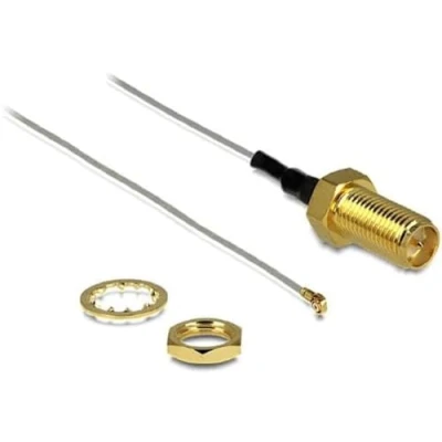 Afbeelding van DeLOCK 88813 coaxkabel 0,2 m MHF III (I PEX) RP SMA grijs (0,2 m, PEX), SMA, stekker/vrouwelijke connector, grijs, 50 Ohm)