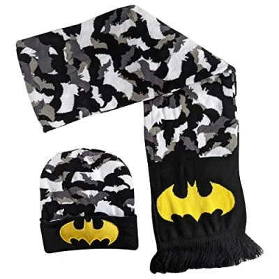 Afbeelding van DC Comics Batman Giftset Muts &amp; Sjaal Set Zwart