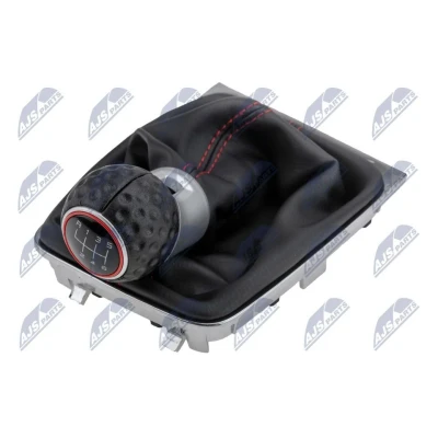Afbeelding van Versnellingspook Pook met hoes 6 versnellingen Zwart/Rood (Vw Golf VII) GTI LOOK