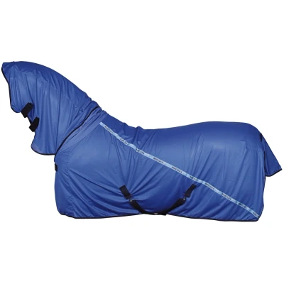 Image de Harry&#039;s Horse Couverture Anti Mouches Mesh Pro Neck Bleu 135/185