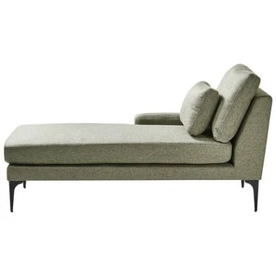 Afbeelding van EWRON Chaise longue Groen Rechtszijdig Stof