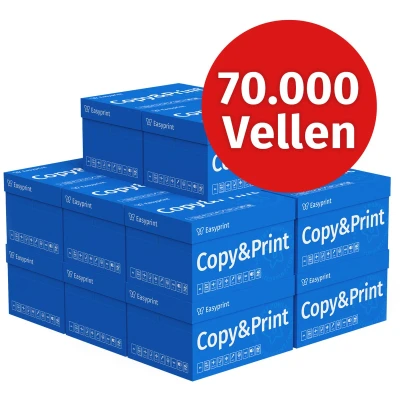 Afbeelding van Easyprint Printerpapier kopieerpapier 70000 vellen 140 x 500 A4 premium wit testwinnaar PEFC