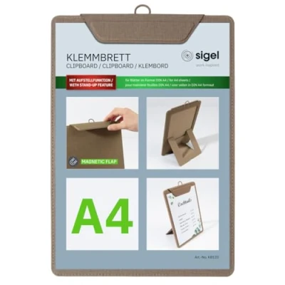 Afbeelding van Menukaart klembord Sigel A4 beige