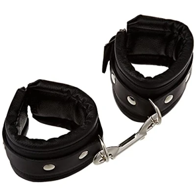 Afbeelding van Rimba Bondage Play Luxe handboeien gevoerd zwart