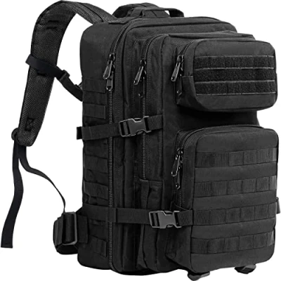 Afbeelding van ProCase Militaire tactische rugzak, 40 l, grote capaciteit, 3 dagen Assault Pack Bug Out Bag Go rugzak voor jacht, trekking en kamperen andere outdooractiviteiten zwart