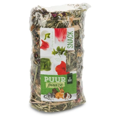 Afbeelding van Witte Molen Knaagdierensnack Knaagdier Puur Pauze Hooirol Hibiscus &amp; Munt 200gr Tray 1st