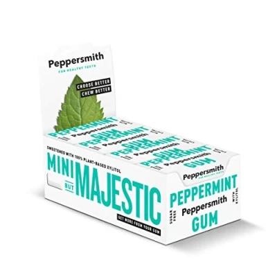 Afbeelding van Peppersmith 100% xylitol pepermunt e gom (12 x 15 g), 1 verpakking (1 0,18 kg)