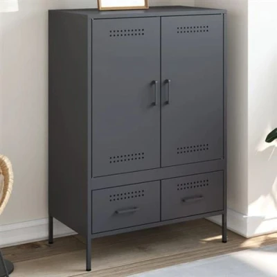 Image de vidaXL Buffet haut anthracite 68x39x101,5 cm acier843104