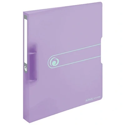 Afbeelding van Herlitz 11409034 Ringband Easy orga to go ringband, A4 2 ringen, vulhoogte 25 mm, pastelpaars transparant