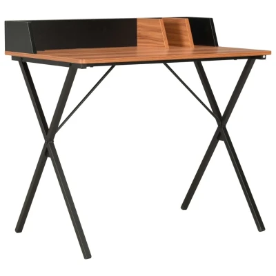 Afbeelding van Bureau 80x50x84 cm zwart en bruin