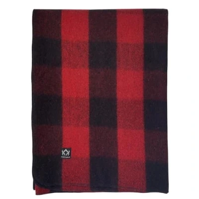 Afbeelding van Arcturus Geruite wollen deken, 2 kg, warm, zwaar, wasbaar, grote afmetingen, ideaal voor kamperen, outdoor, survival en noodkits (rode buffel)