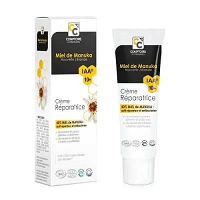 Afbeelding van COMPTOIRS ET COMPAGNIES Herstellende crème met 40% Manuka honing IAA10+ beschadigde en droge huid biologisch gecertificeerd 40 ml