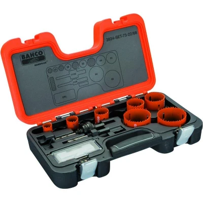 Afbeelding van Bahco 3834 SET 73 22/68 10 Delige Gatzagenset 22 / 29 35 44 51 64 68mm